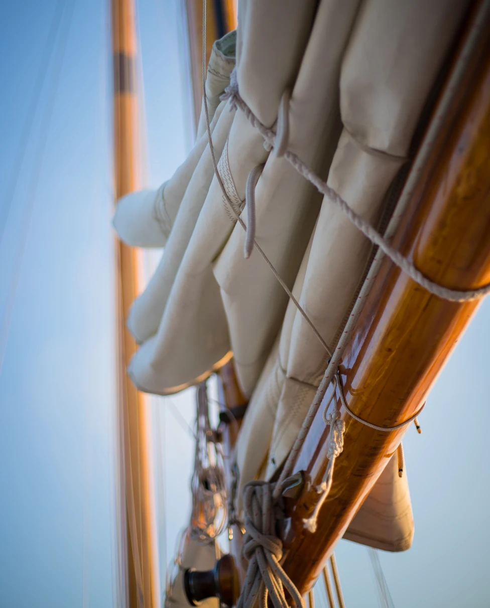 A mast of a boat.
