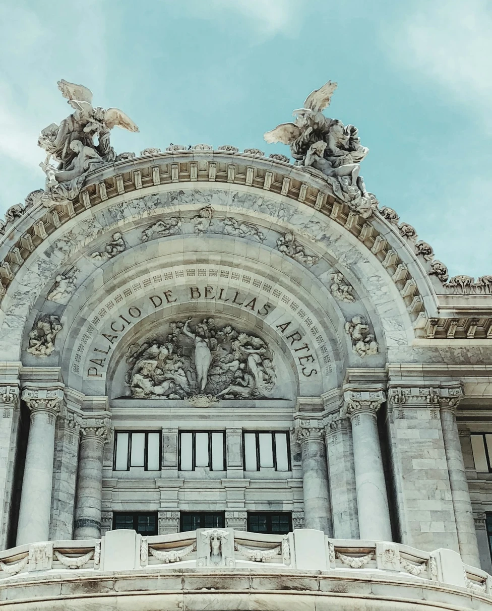 A marble palace facade during the daytime