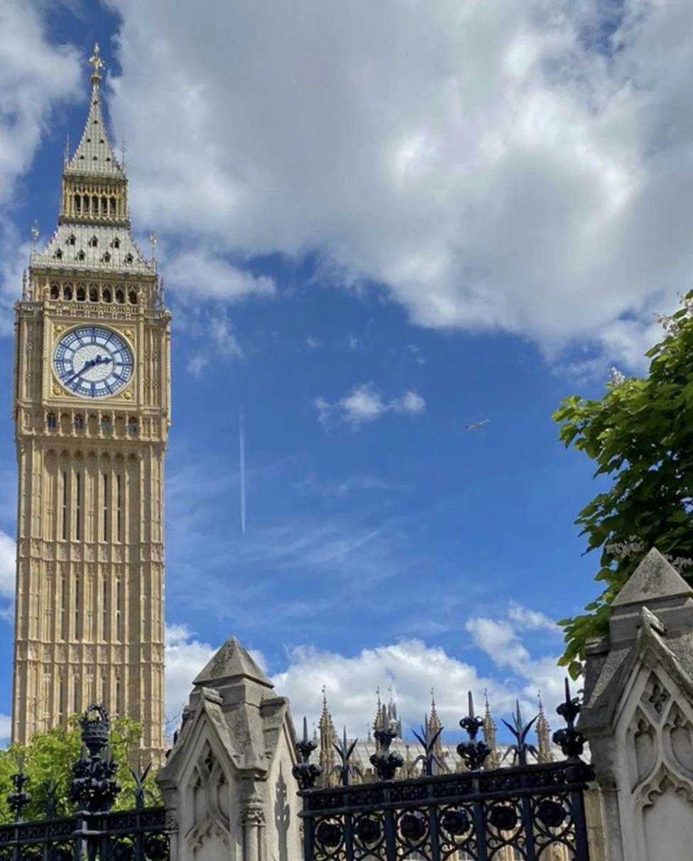 A photo of a clock tower during the daytime