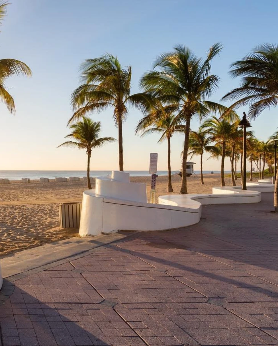 Aerial view of city buildings with beach during daytime.