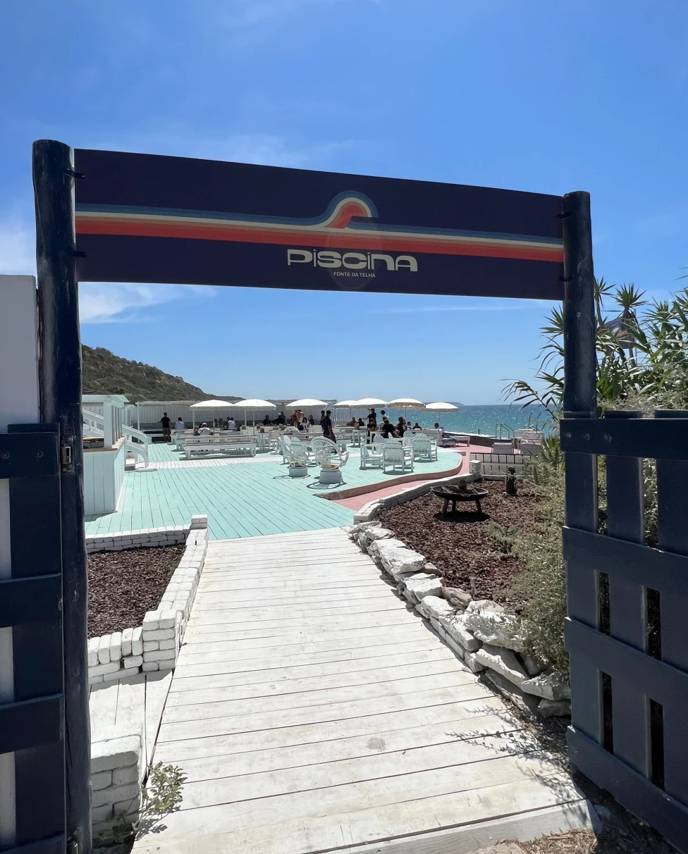 Entry to a beach resort.