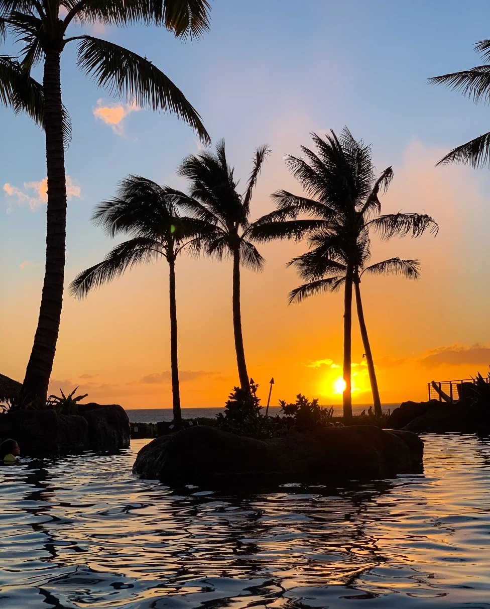 Unwinding with an evening swim and unparalleled views.
