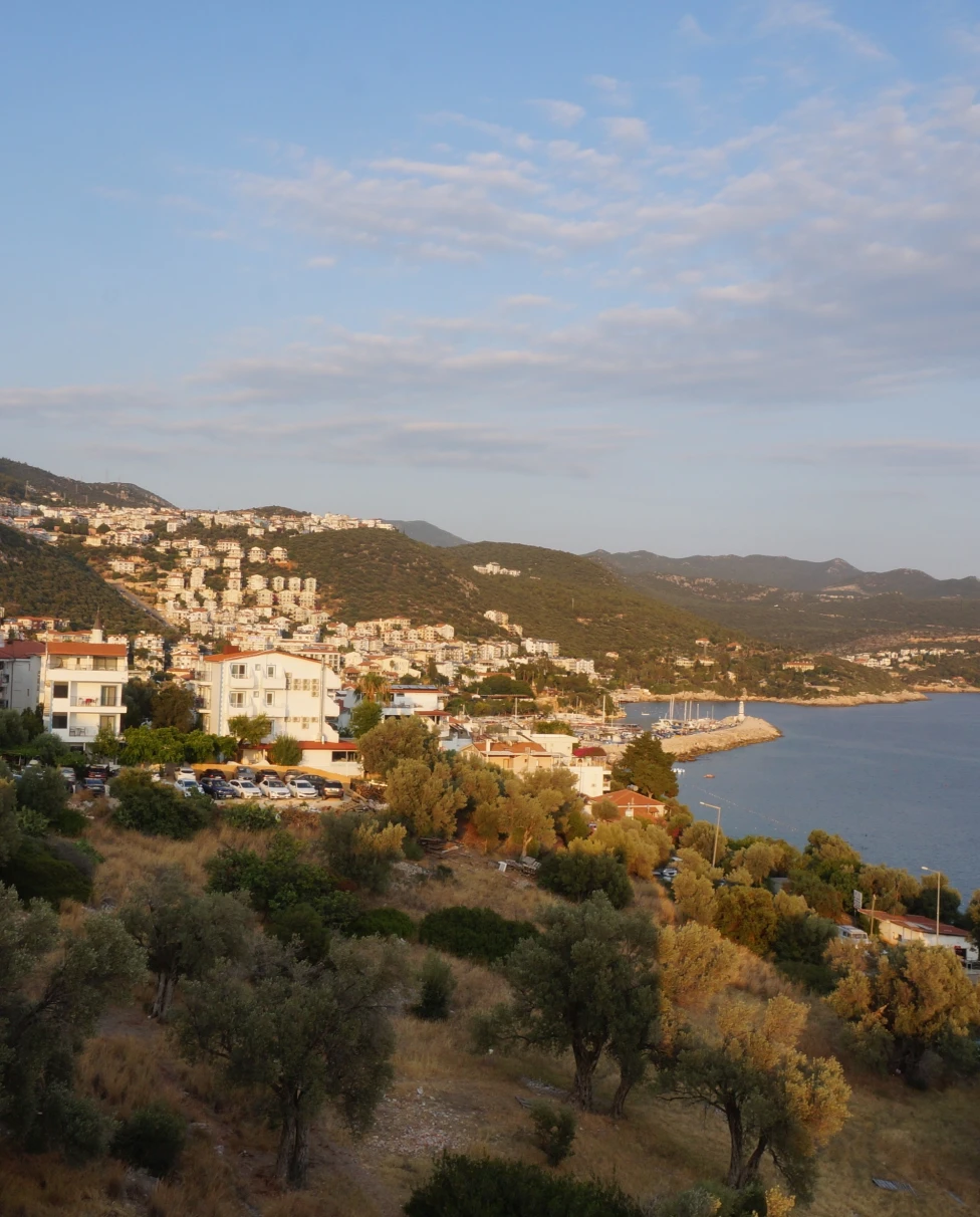 A town on the coast near a body of water during daytime