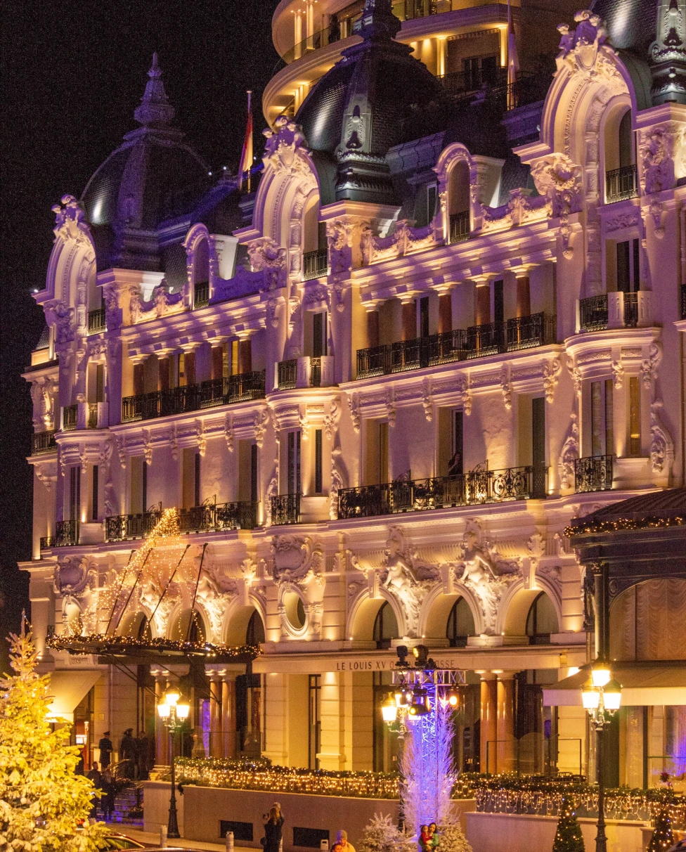 Hotel with beautiful architecture in Monaco.