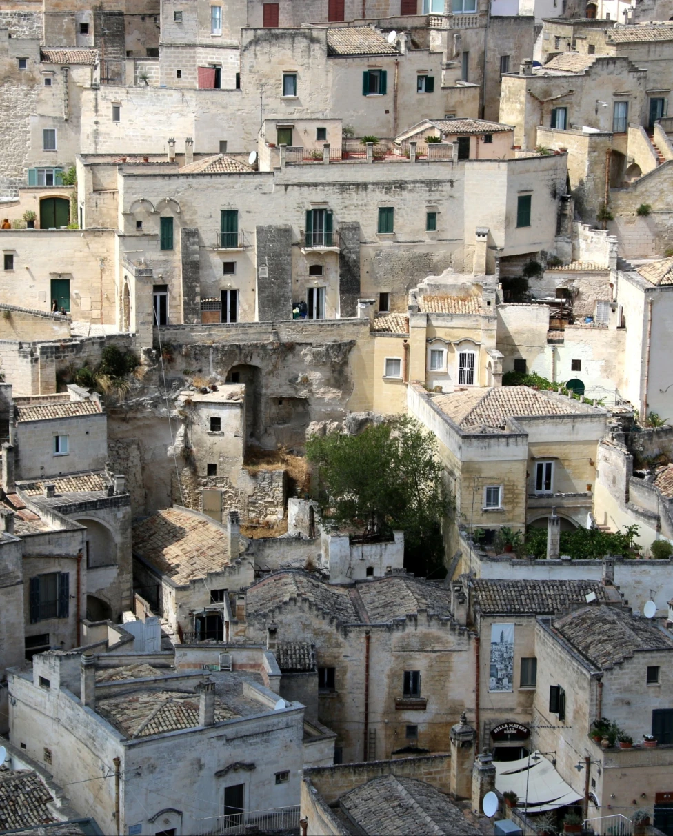 An aerial view of the city during the daytime.