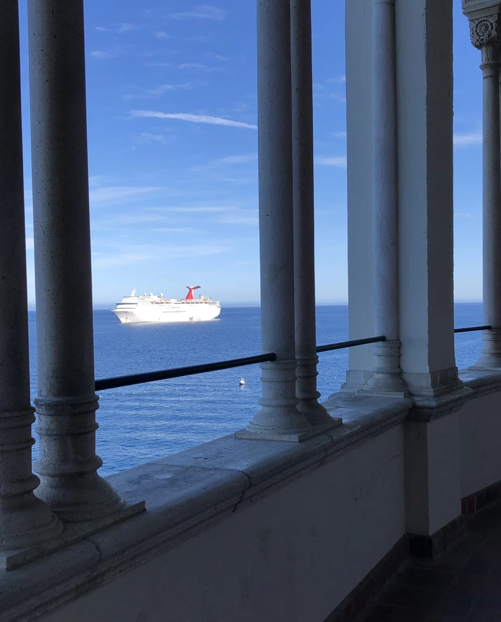 Carnival Radiance cruise ship from afar.