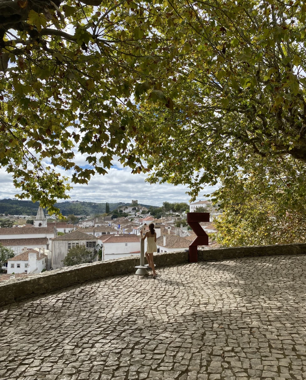 Lisbon is a picture-perfect destination. Daytime image with foliage and clear skies in the distance.