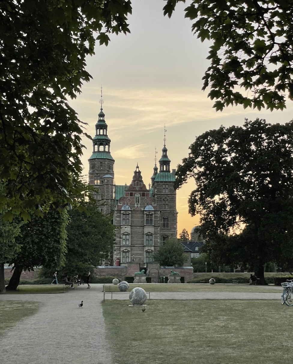 castle view front trees Copenhagen