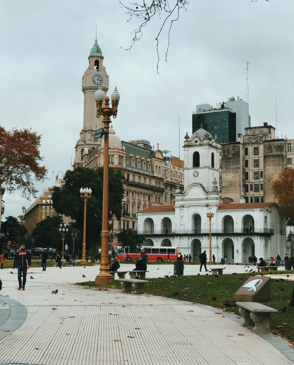 buildings with cloudy skies