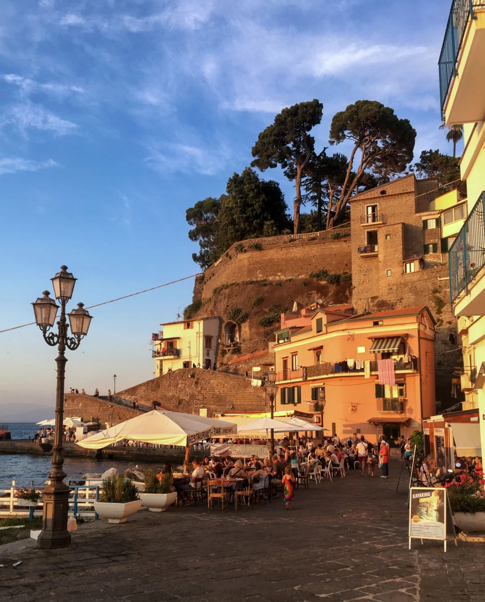 Vatican City with shining lights at night.