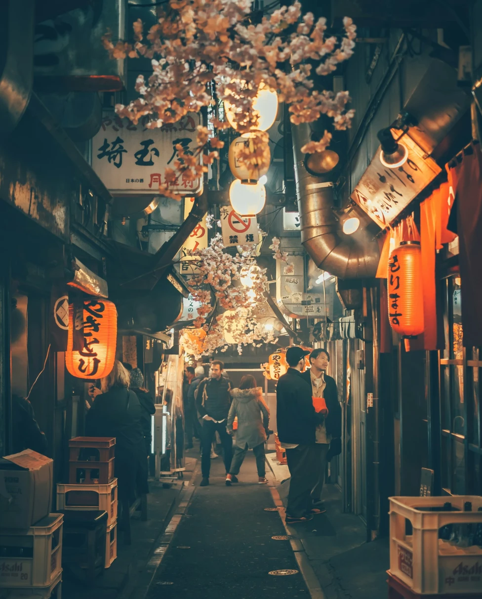 People walking down a pathway