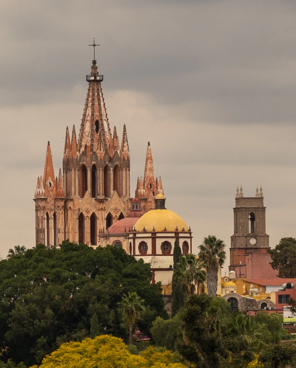 San Miguel de Allende Parroquia de San Miguel Arcángel from Hotel El Golpe de Vista