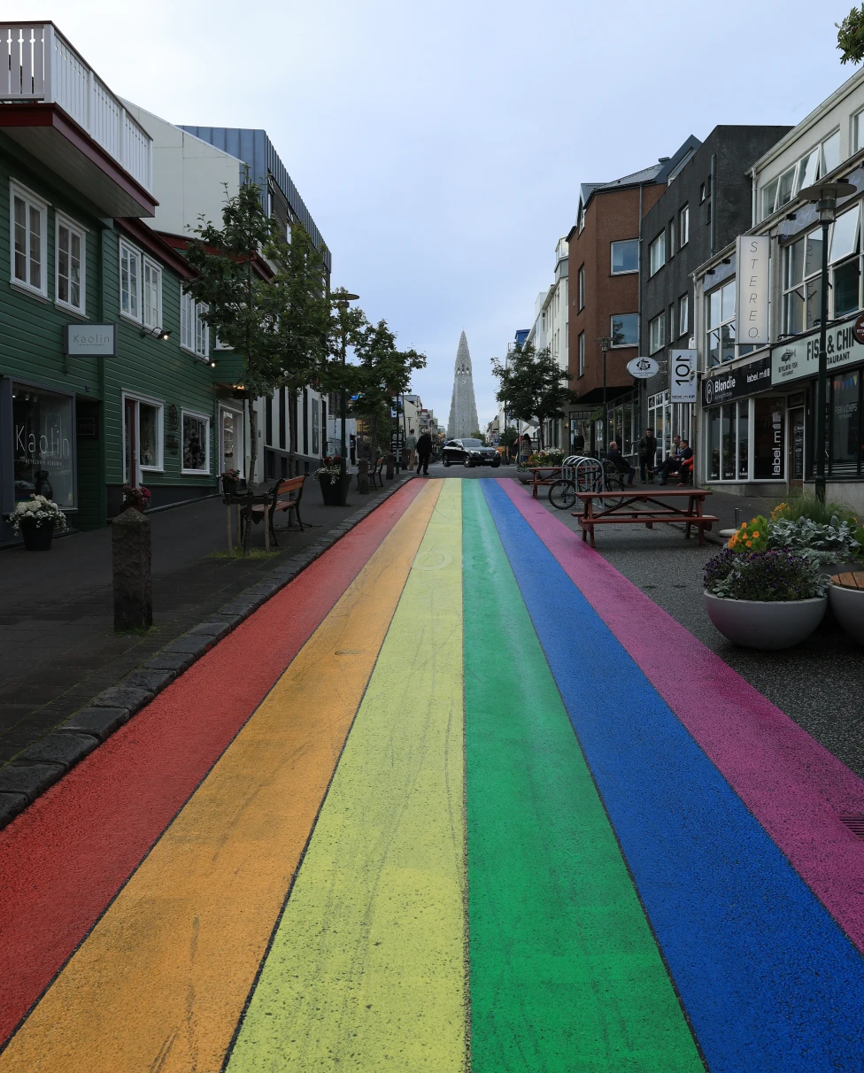 iceland famous rainbow street