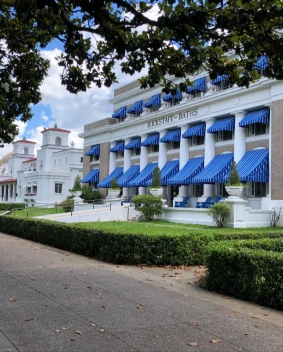 Row of traditional Bathhouses in Hot Springs, Arkansas