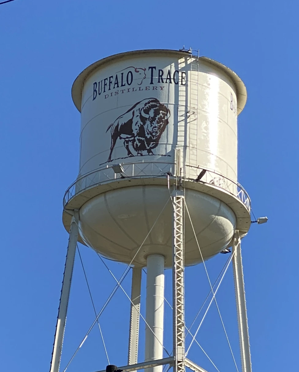 A white tank with Bourbon Trace written on it.