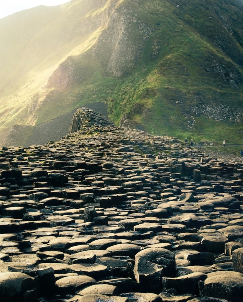 A green cliff in Ireland.