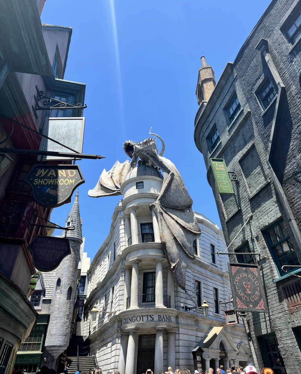 Grey buildings against blue sky during daytime.