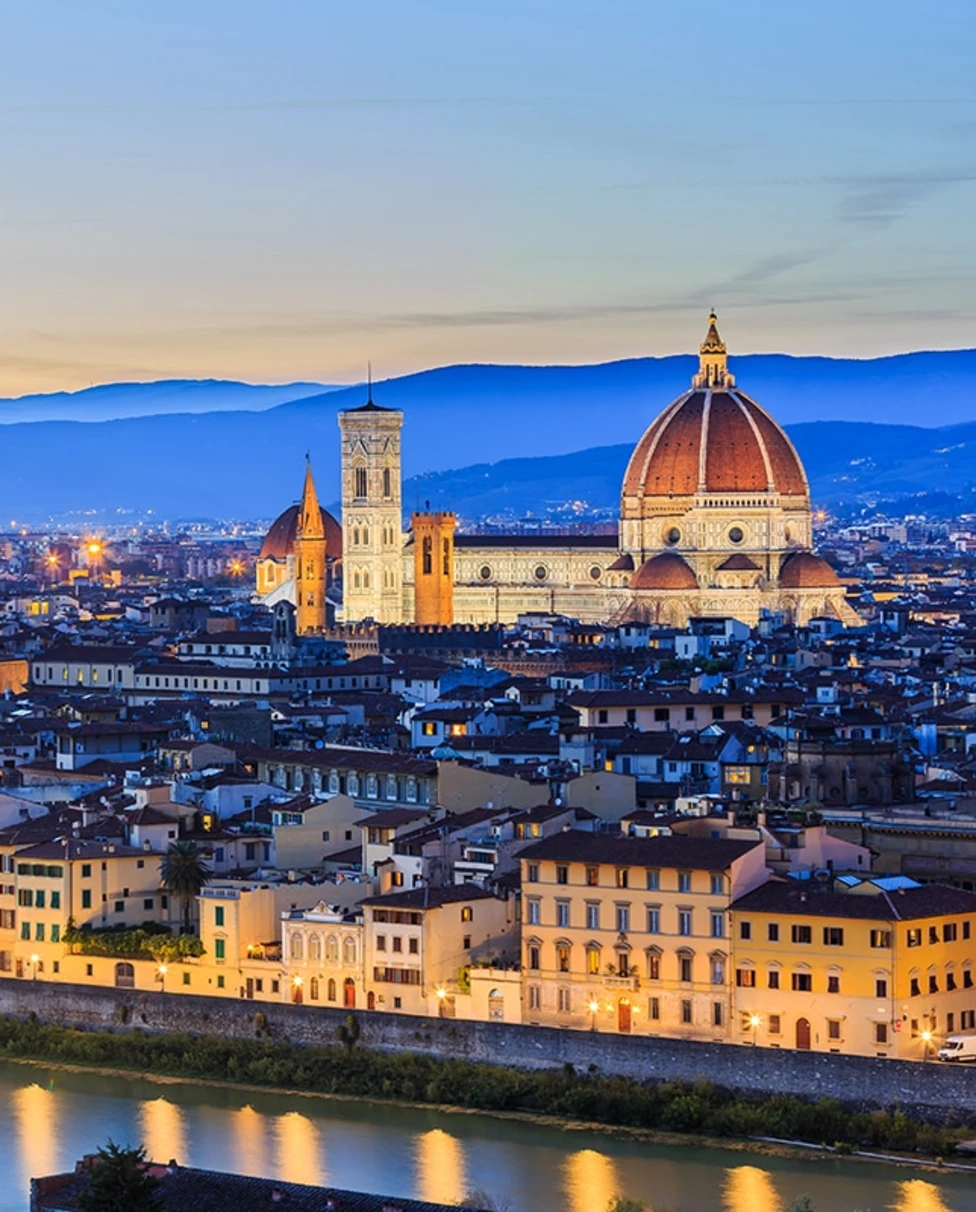 Florence night view lighting