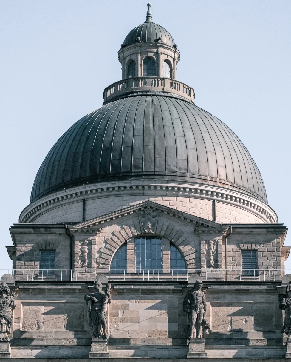 Bavarian State Chancellery at the Munich Hofgarten.