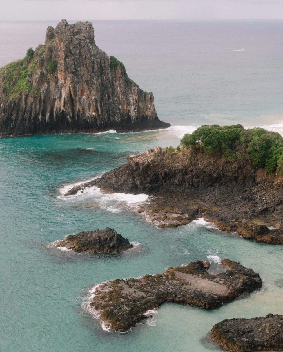 beach and mountains in Brazil