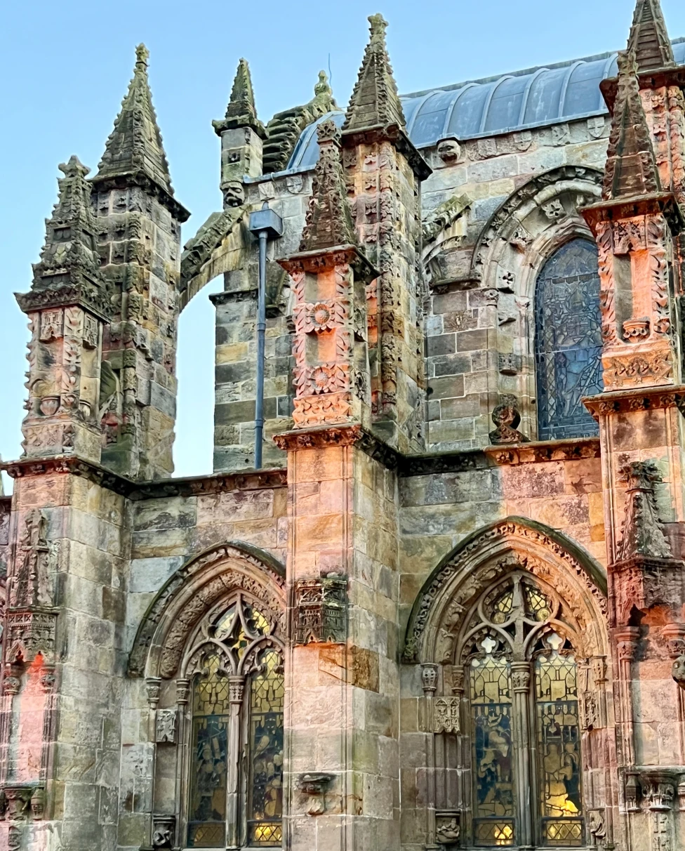 Rosslyn chapel is a majestic stonework by master craftsmen.