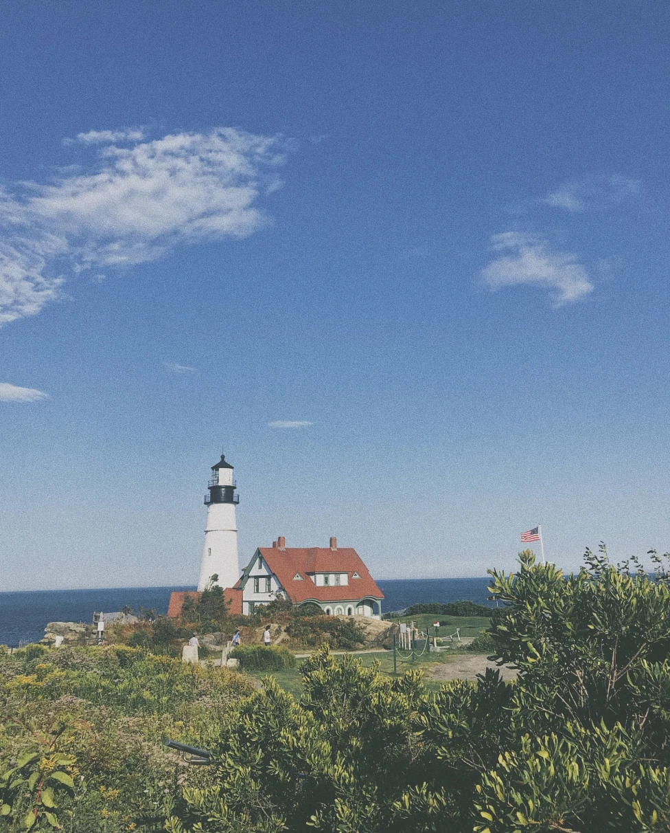 blue sky over lighthouse