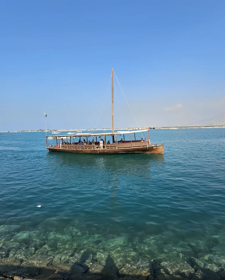 A photo of a Suwaidi Pearl Boat in the ocean