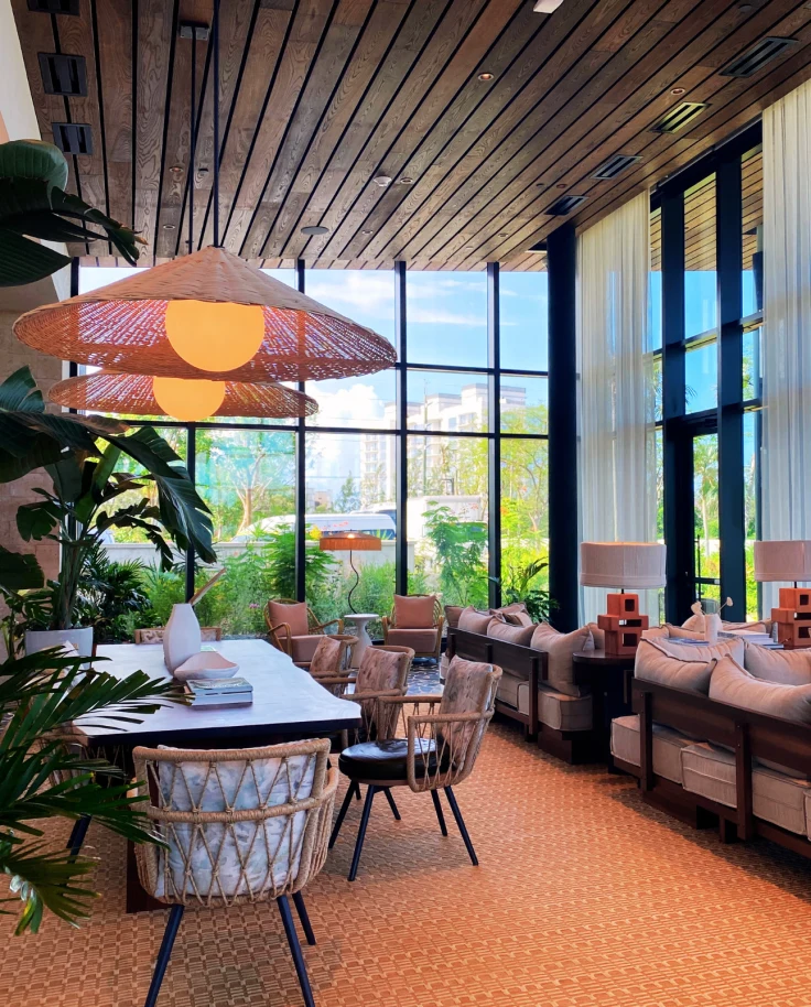 An indoor dining area