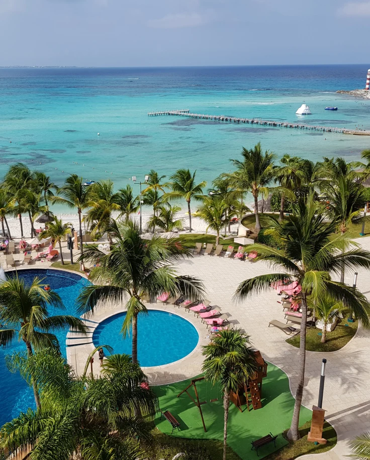 View of a seaside resort