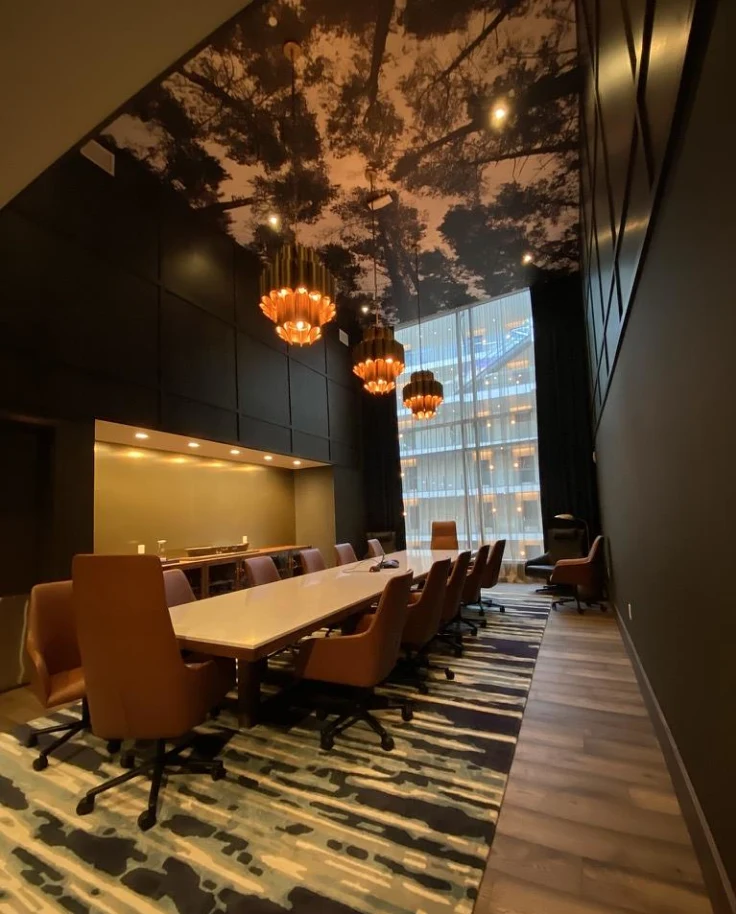 a meeting room with view