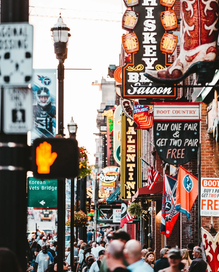A busy city street