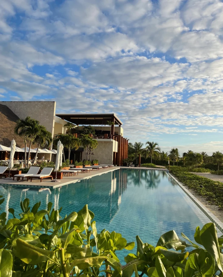 Pool and poolside view.
