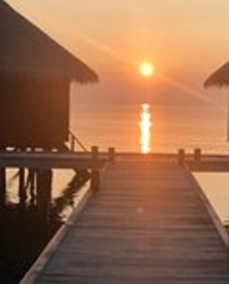 Sea, sunset, and seaside view