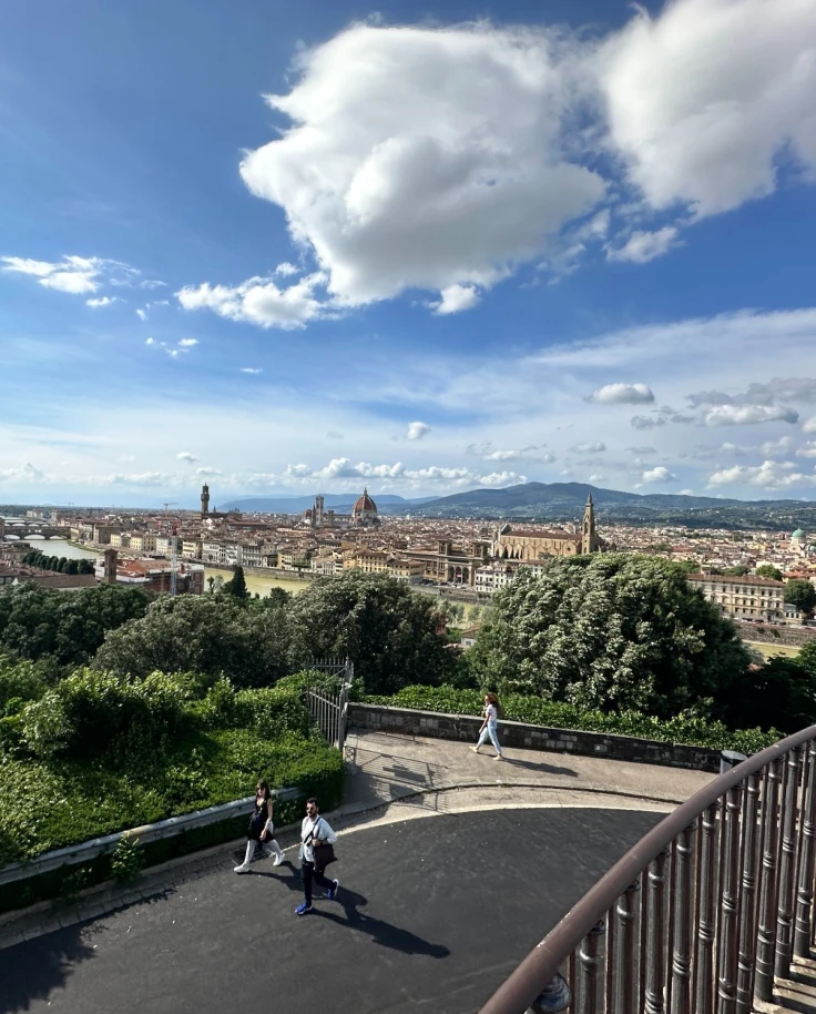 Piazza overlooking the city of Florence.