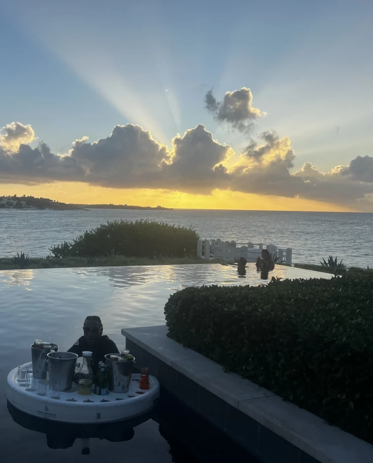 Four Seasons Anguilla Sunset in pool bar - Jeff Goldstein