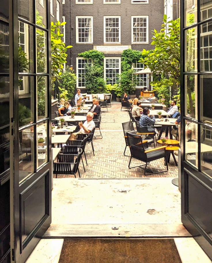 Beautiful patio in the hotel