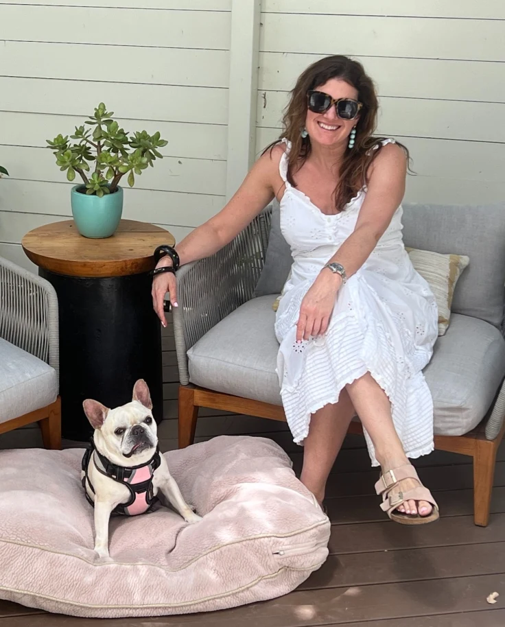 Emily & Ernestine in Private Batio off Cottage Room - Emily Martin