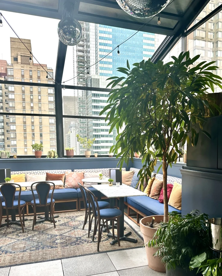 View of hotel rooftop