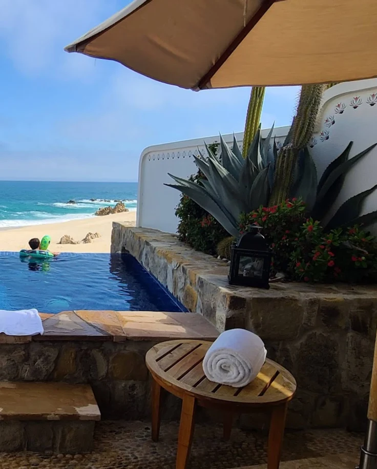 View of the sea from the villa