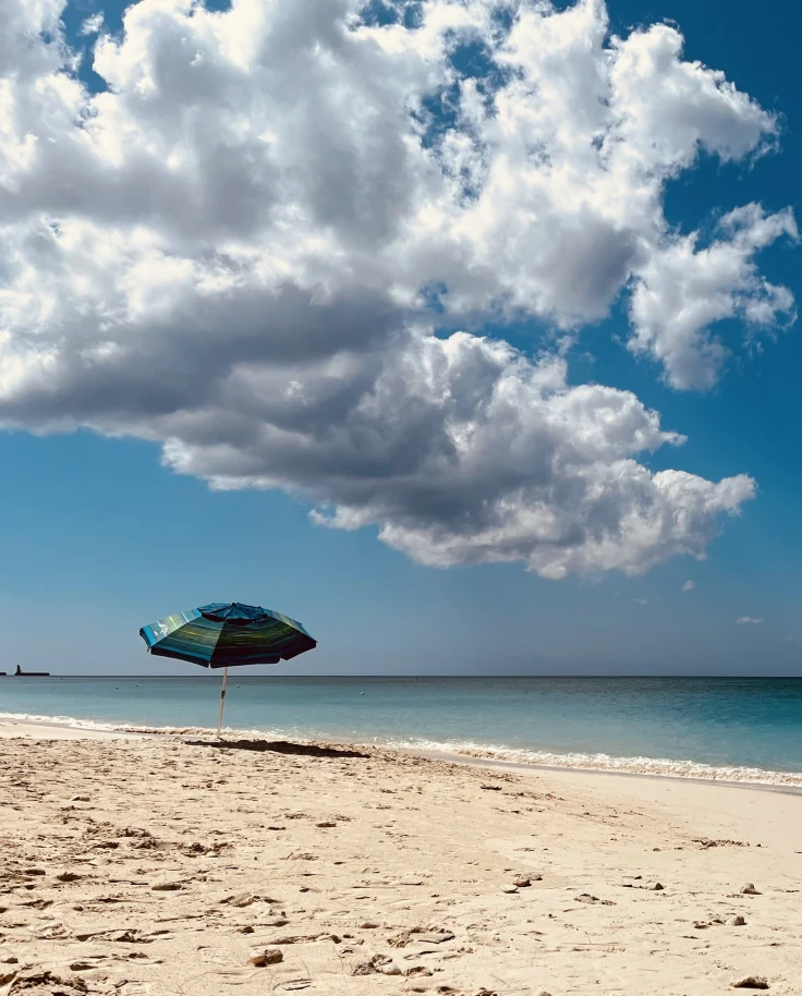 Blue water of Cayman Island