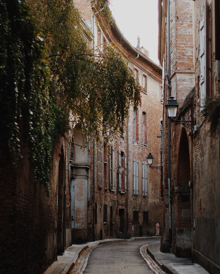 An ancient street in France.