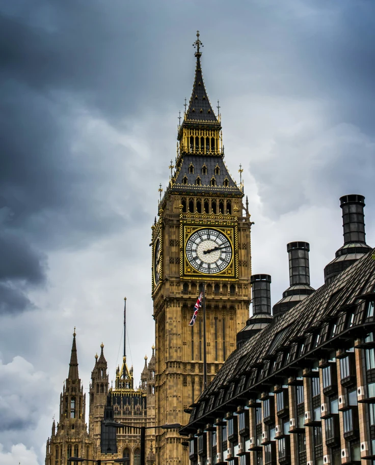 the clock in Tower City of London