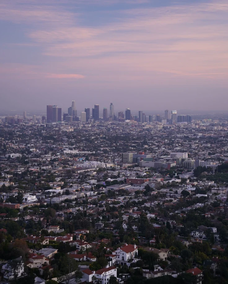 cityscape at sunset