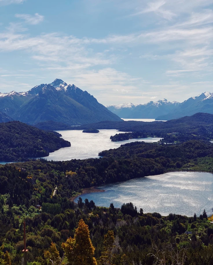 Mountains and lakes in Patagonia.