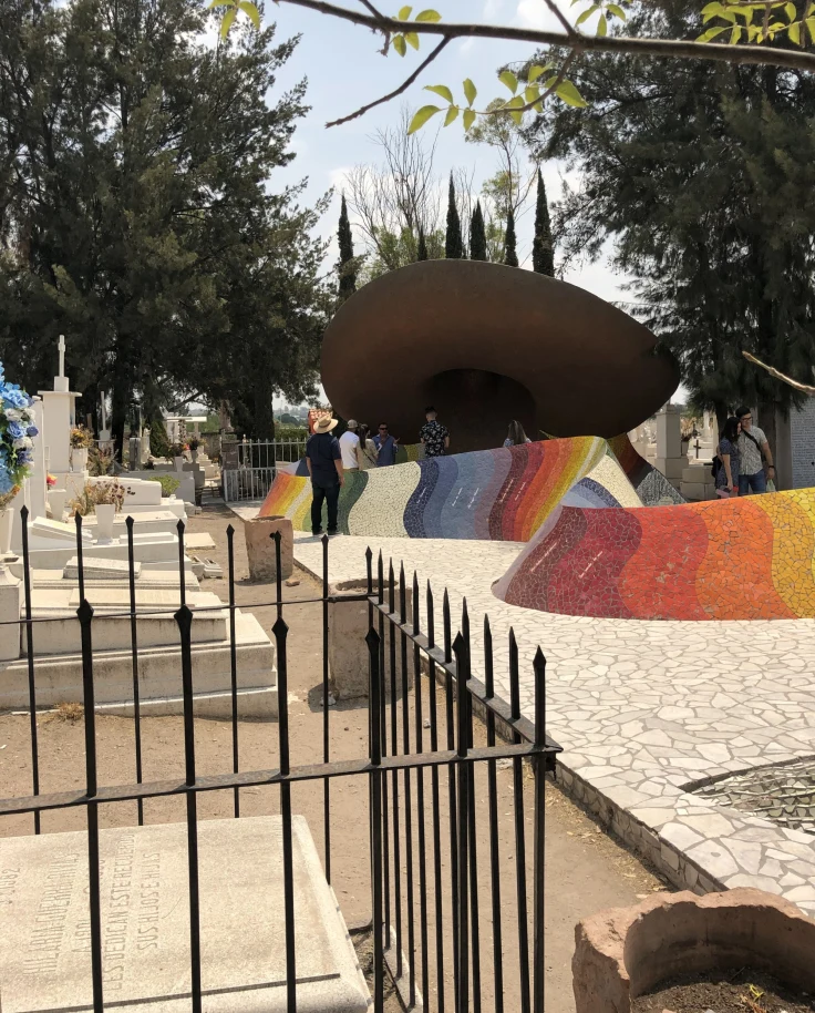 A multicolored structure during the daytime