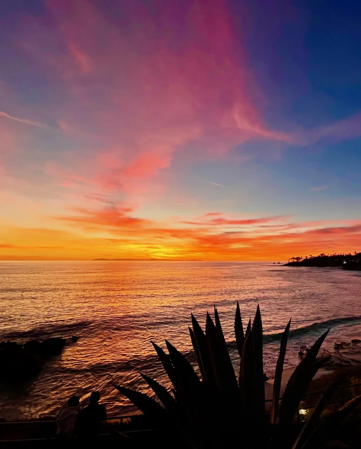 body of water next to beach during sunset