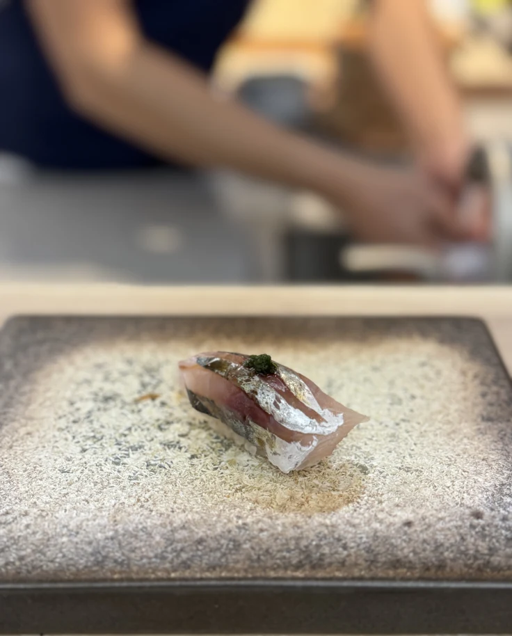 A small piece of food on a plate