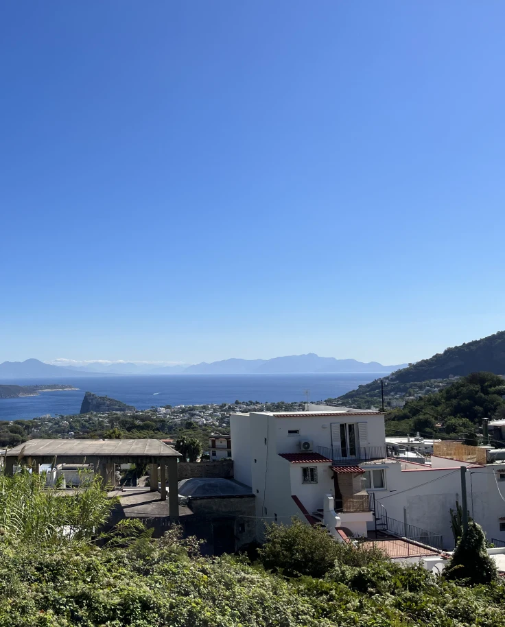 An arial view on a beach in Ischia.