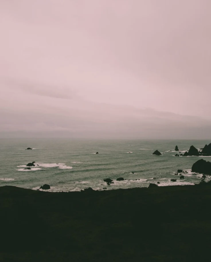 Black and white photo of a beach.