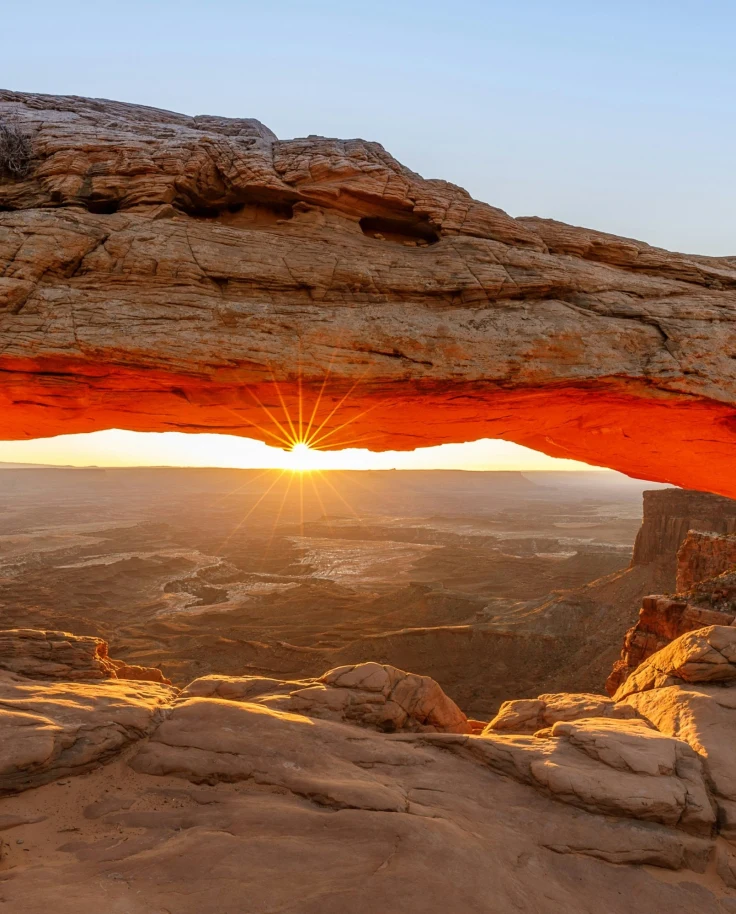 Brown rock formation during golden hour.